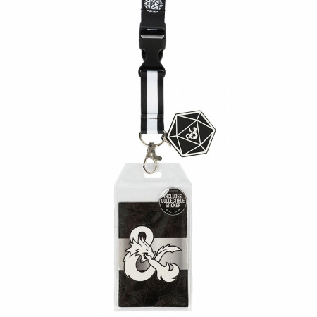 Dungeons & Dragons Metal Lanyard With Charm and Card Holder